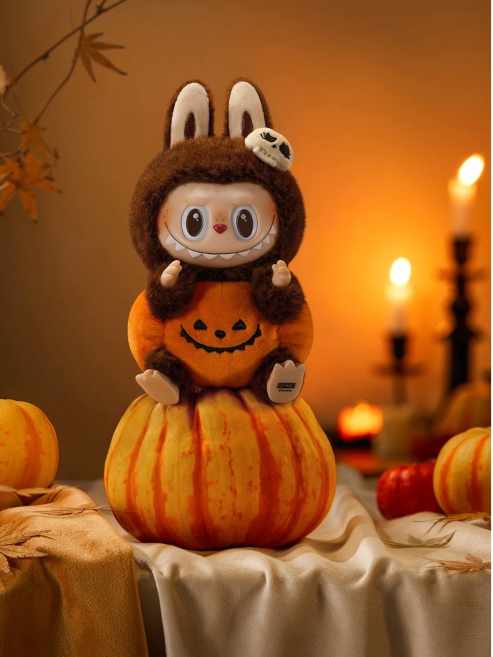 👹 POPMART HAPPY HALLOWEEN PARTY SERIES SITTING PUMPKIN VINYL PLUSH PENDANT 👹